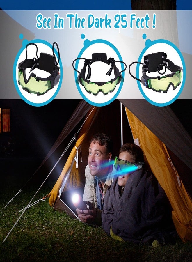 AGM Kids Night Vision Goggles, Adjustable Spy Gear Night Mission Goggles with Flip-Out Lights Green Lens - Image 4